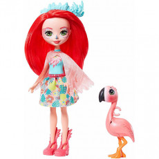 Mattel Enchantimals GFN42 Papusa Fanci Flamingo si Swash