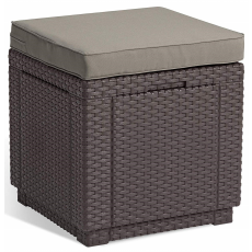 Puf Keter Cube With Cushion Brown