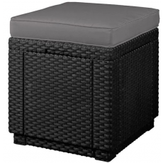 Пуф Keter Cube With Cushion Graphite/Gray