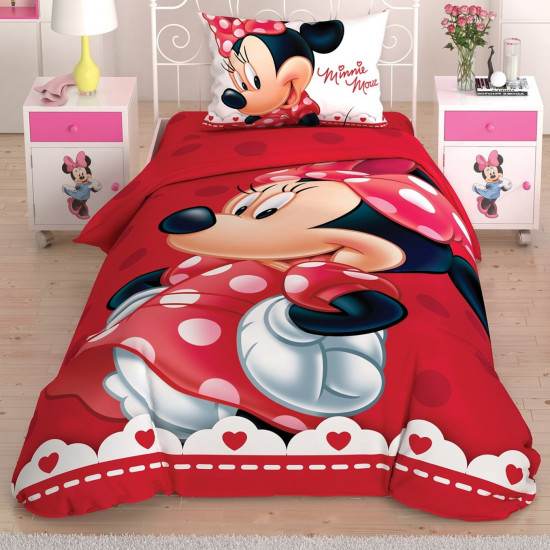Lenjerie de pat Tac Disney Minnie Lovely Single (60243956) (copii/Bumbac)