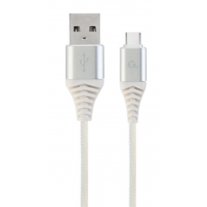 Кабель Cablexpert USB 2.0/USB Type-C, Silver/White (CC-USB2B-AMCM-2M-BW2)