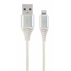 Cablu Cablexpert CC-USB2B-AMLM-1M-BW2 Lightning/USB2.0, Silver/White Cablu Cablexpert CC-USB2B-AMLM-1M-BW2 Lightning/USB2.0, Silver/White
