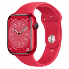 Ceas inteligent Apple Watch Series 8 GPS 45mm Red Sport Band (MNP43)