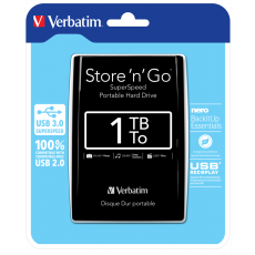 2,5" Hard Disk (HDD) extern 1.0 TB Verbatim Store n Go, Black (USB 3.0) 2,5" Hard Disk (HDD) extern 1.0 TB Verbatim Store n Go, Black (USB 3.0)