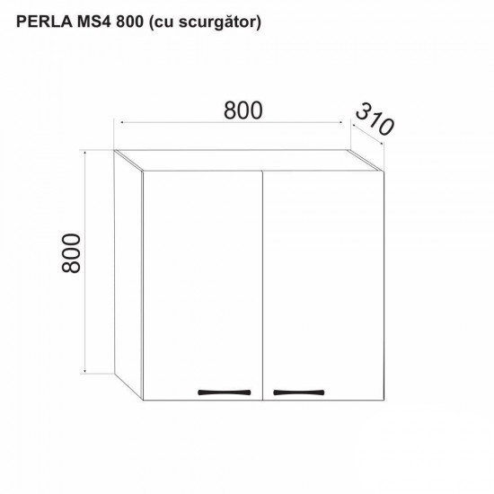 Modul superior scurgator Ambianta Perla MS4 800 Alb