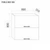 Верхний кухонный шкаф Ambianta Perla MS1 800 Антрацит