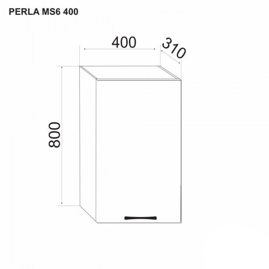 Modul superior Ambianta Perla MS6 400 Antracit