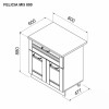 Нижний кухонный шкаф Ambianta Felicia MI5 800, Серый