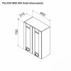 Верхний кухонный шкаф Ambianta Felicia MS2 600 для телескопической вытяжки, Серый