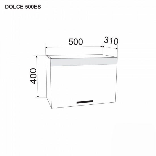 Верхний кухонный шкаф Ambianta Dolce 500 ES под вытяжку, Венге