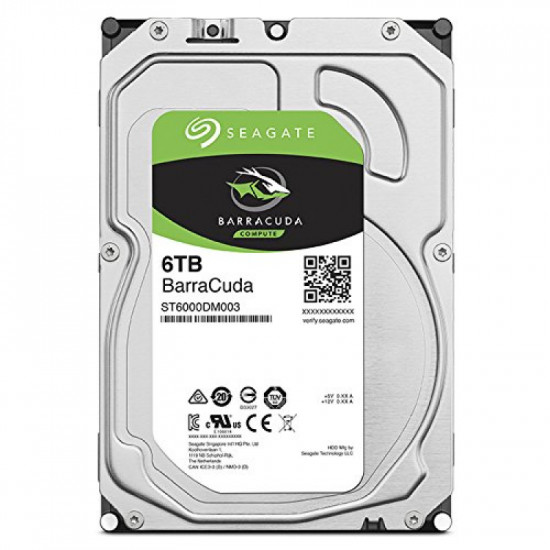 3.5" Жесткий диск 6 TB Seagate Barracuda, 5400 rpm, 256 MB, SATA III (ST6000DM003)