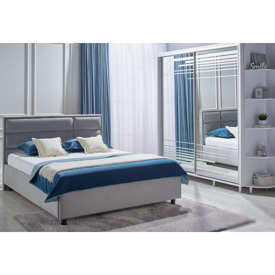 Спальный гарнитур Ambianta Amigo (кровать 1,2м/шкаф 1.4м), Серый