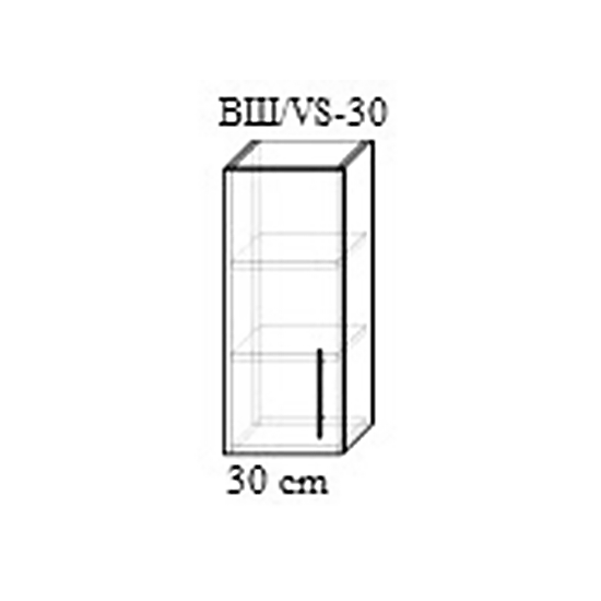 Верхний кухонный шкаф Bafimob ВШ-30 МДФ (плёнка), Дуб полярный