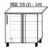 Нижний кухонный шкаф PS НШ(f)-100 МДФ (плёнка), Дуб полярный