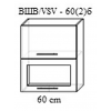 Верхний кухонный шкаф Bafimob ВШВ-60(2)б МДФ (плёнка), Алебастр