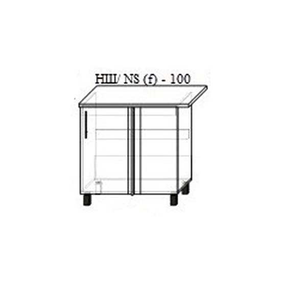 Нижний кухонный шкаф PS НШ(f)-100 МДФ (плёнка), Алебастр