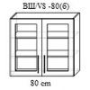 Верхний кухонный шкаф Bafimob ВШ-80б МДФ (плёнка), Дуб Конкордия