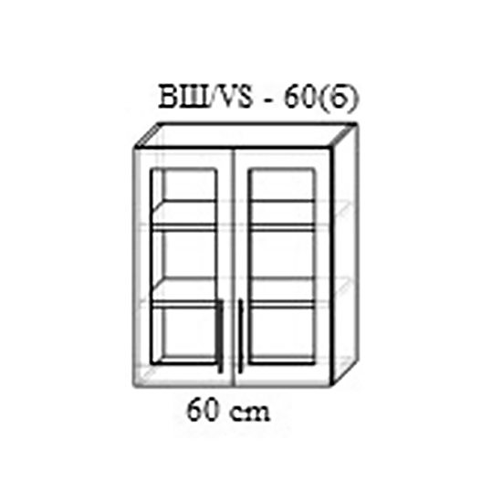 Верхний кухонный шкаф Bafimob ВШ-60б МДФ (плёнка), Дуб Конкордия