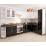 Модульная кухня PS угловая 3,4х1,7 м (МДФ Глянец), Белый/Черный