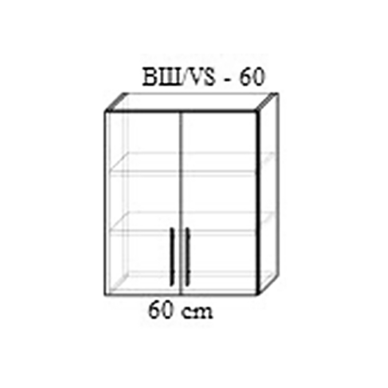 Modul superior Bafimob ВШ-60 MDF (High Gloss), Alb