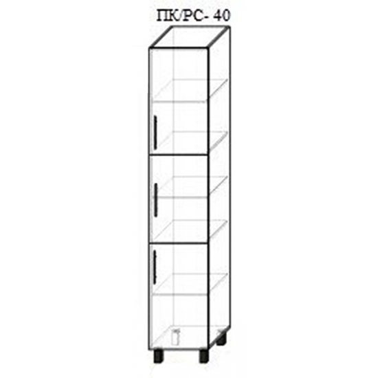 Нижний кухонный шкаф PS ПК-40 МДФ (High Gloss), Белый