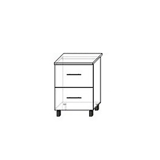 Нижний кухонный шкаф PS НШГа-60(2) Garis МДФ (High Gloss), Антрацит