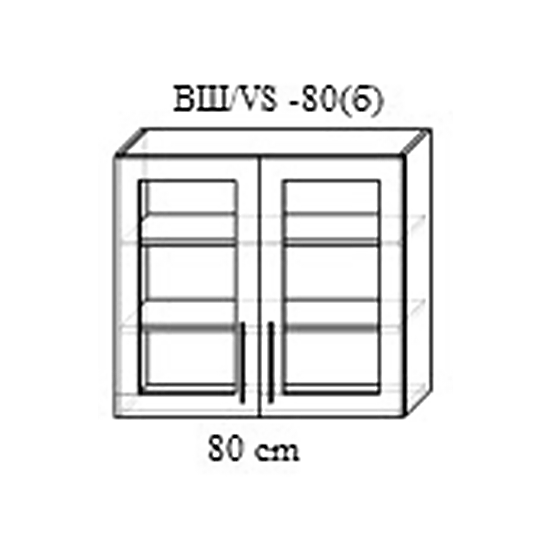 Modul superior Bafimob ВШ-80б MDF (High Gloss), Gri