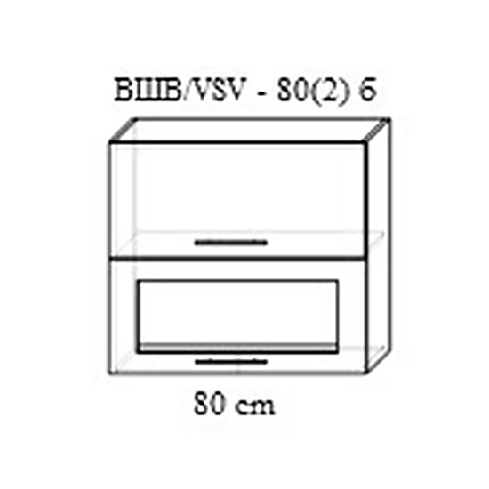 Modul superior Bafimob ВШВ-80(2)b MDF (High Gloss), Gri