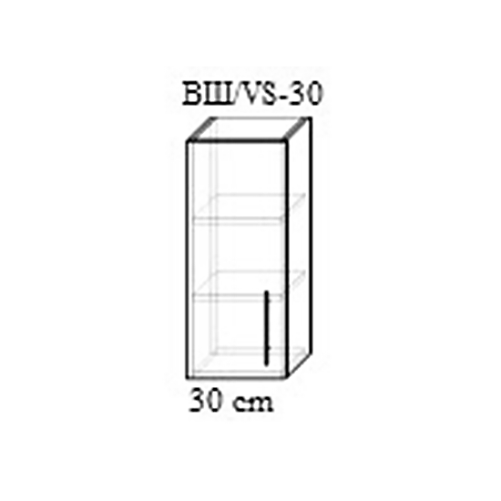 Верхний кухонный шкаф Bafimob ВШ-30 МДФ (High Gloss), Салатовый