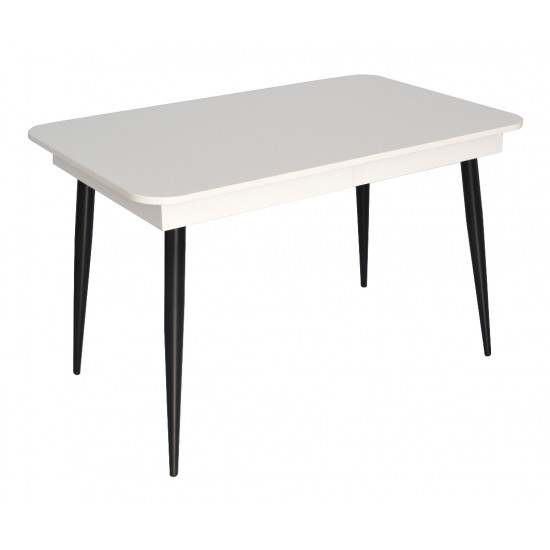 Стол обеденный Eva DT-432-1R B, White/Black