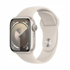 Ceas inteligent Apple Watch Series 9 GPS, 41mm Starlight Sport Band - S/M (MR8T3)