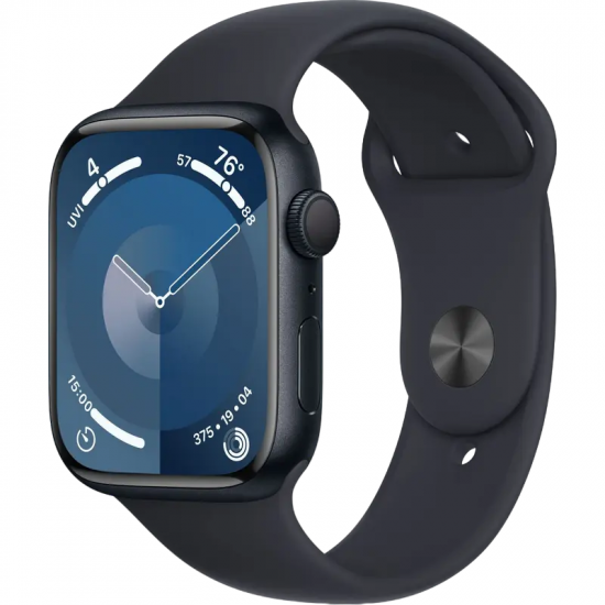 Умные часы Apple Watch Series 9 GPS, 41mm Midnight Sport Band - M/L (MR8X3)