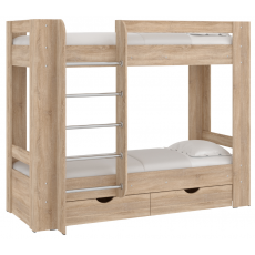 Детская кровать Pehotin Дуэт-3, 190х70 см, Дуб сонома