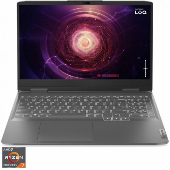 Ноутбук 15,6" Lenovo LOQ 15APH8 / AMD Ryzen 7 7840HS / 16 ГБ / 512 ГБ NVME SSD / Storm Grey