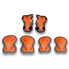 Set de protectii pentru genunchi si coate 4Play SP-01 Orange (S)