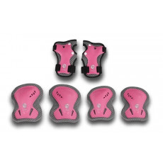 Set de protectii pentru genunchi si coate 4Play SP-01 Pink (S)