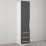 Шкаф Mobildor Smart-Home (45 см) с выдвижными ящиками, White/Anthracite
