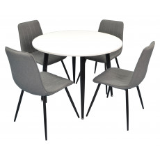 Set de mobilă Eva masa DT 402-3 + 4 scaune XR-154B Grey 5 (rogojca)