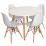 Набор мебели Eva стол DT 402-1 + 4 стула LC-021 White (plastic)