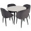 Набор мебели Eva стол DT 402-3 + 4 стула LC-618B Dark Grey 57(velur)