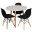 Набор мебели Eva стол DT 404-1 + 3 стула LC-021 Black (plastic)