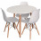 Набор мебели Eva стол DT 404-1 + 3 стула LC-021 White (plastic)