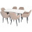 Набор мебели Eva стол DT 432-1R B + 6 стула LC-621B Light Beige8 (velur)