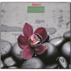 Cântar de podea Saturn ST-PS0238, Gray/Flowers Cântar de podea Saturn ST-PS0238, Gray/Flowers