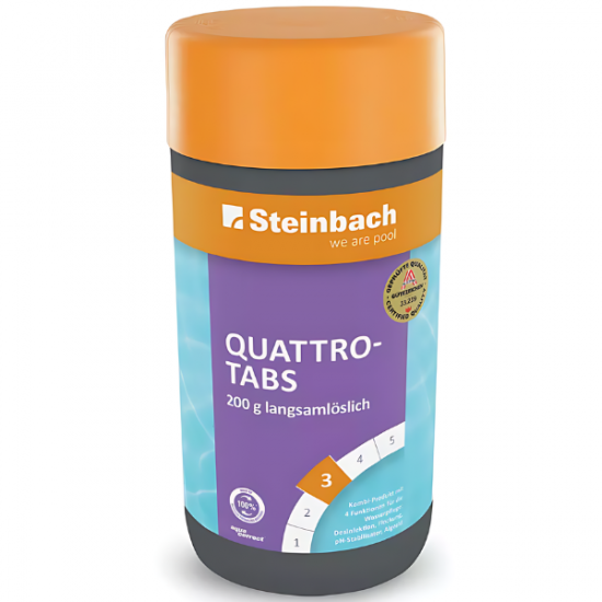 Tablete cu clor Steinbach Quattro – tabs 752601 200 g, treapta 3, ambalaj 1 kg