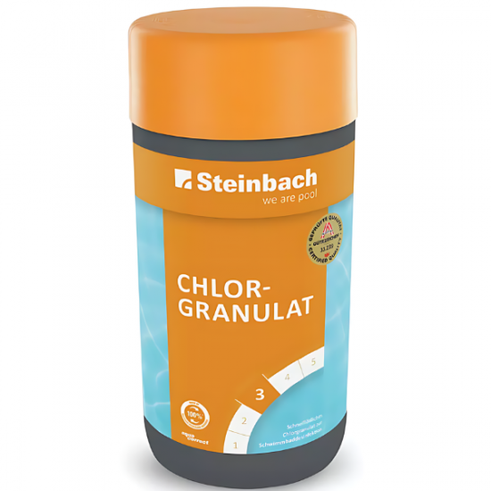 Clor granulat Steinbach 751201 cu dizolvare rapidă, treapta 3, ambalaj 1 kg