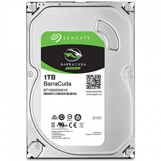 3.5" Жесткий диск 1 TB Seagate BarraCuda Compute, 7200 rpm, 64 MB, SATA III (ST1000DM010)