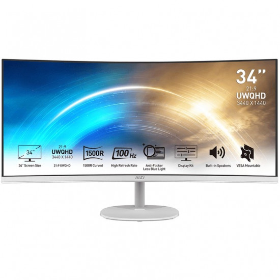 Monitor MSI PRO MP341CQW White (34"/3440x1440)