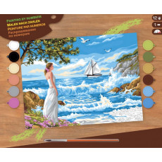 Sequin Art Paint by Numbers SQ1334 Set creativ ,,Whispering Shores'' Sequin Art Paint by Numbers SQ1334 Set creativ ,,Whispering Shores''
