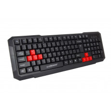 Tastatură Esperanza Aspis EGK102R Black/Red, USB (EGK102R) Tastatură Esperanza Aspis EGK102R Black/Red, USB (EGK102R)